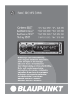 Blaupunkt Melbourne-SD-27 - Owners Manual